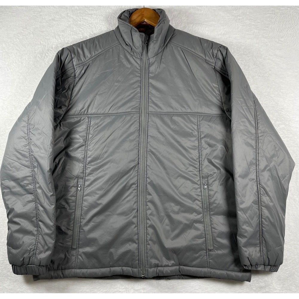 HARRITON Mens Gray Full Zip Lightweight Jacket Size L Nylon puffer NWT